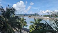 Aussicht vom Hotel in Halong