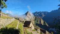 erster Blick am Machu Picchu