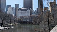 Central Park mit Blick auf The Plaza Hotel